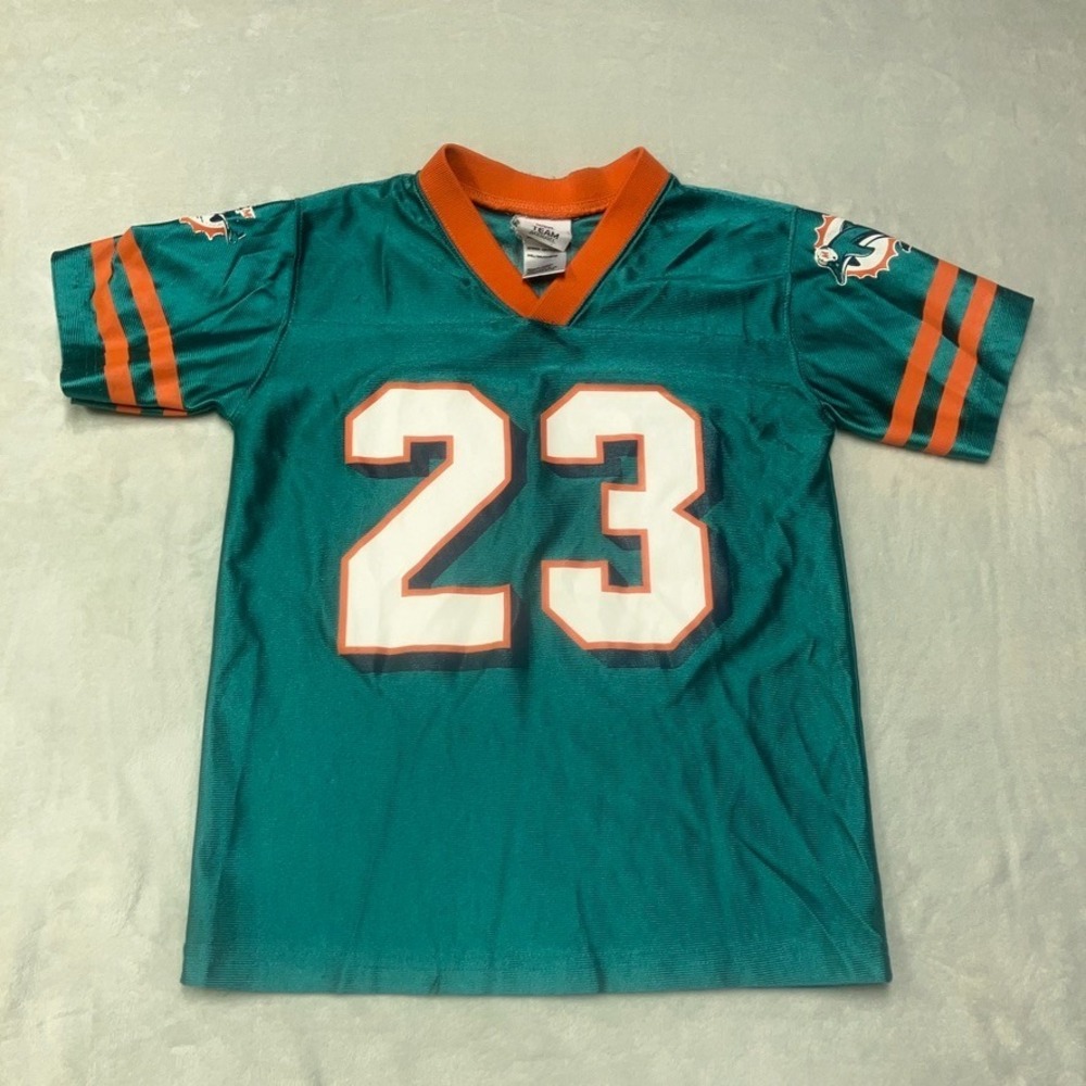Boy's Miami Dolphins NFL Football Jersey Ronnie Brown #23‎ Kids Medium (8-10)